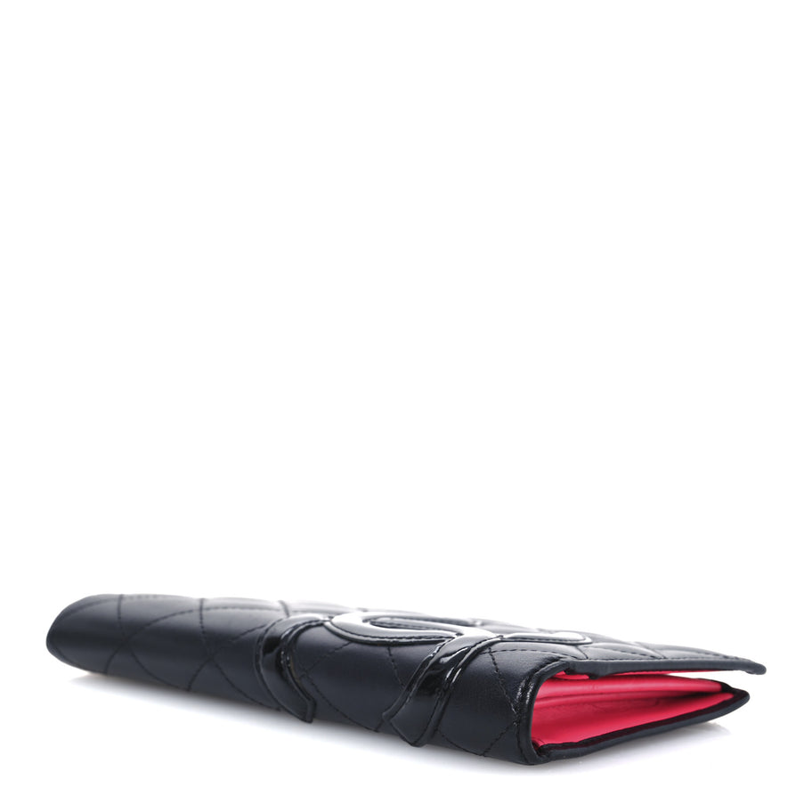 Chanel Calfskin Quilted Cambon Yen Wallet Black Image 4