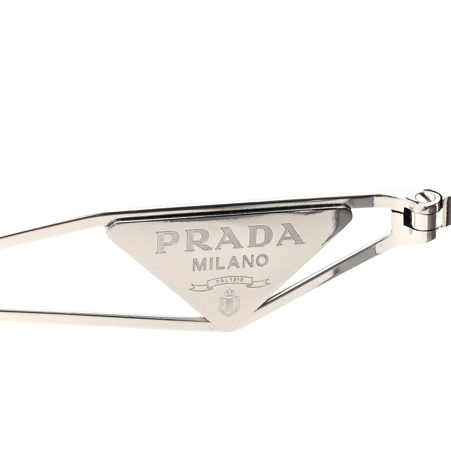 Prada Metal Symbole Triangle Logo Sunglasses SPR57Y Smoky Grey Image 5