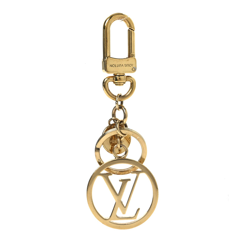  Louis Vuitton LV Circle Bag Charm Key Holder Gold