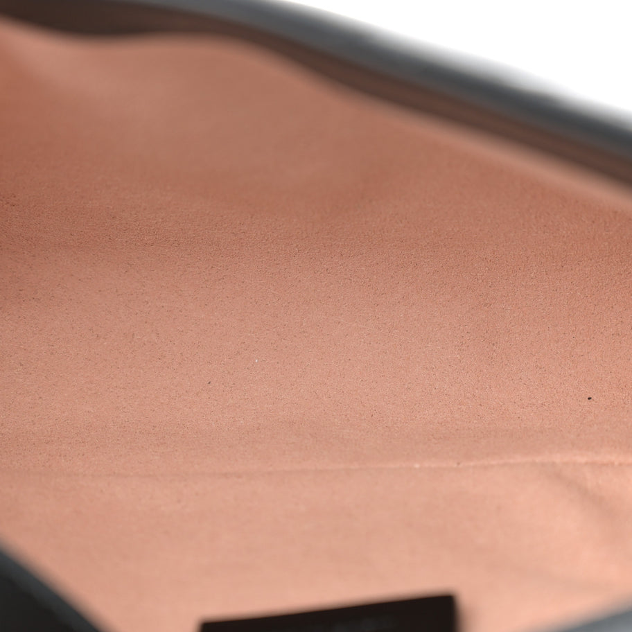 Gucci Calfskin Matelasse Super Mini GG Marmont Shoulder Bag Black Image 5