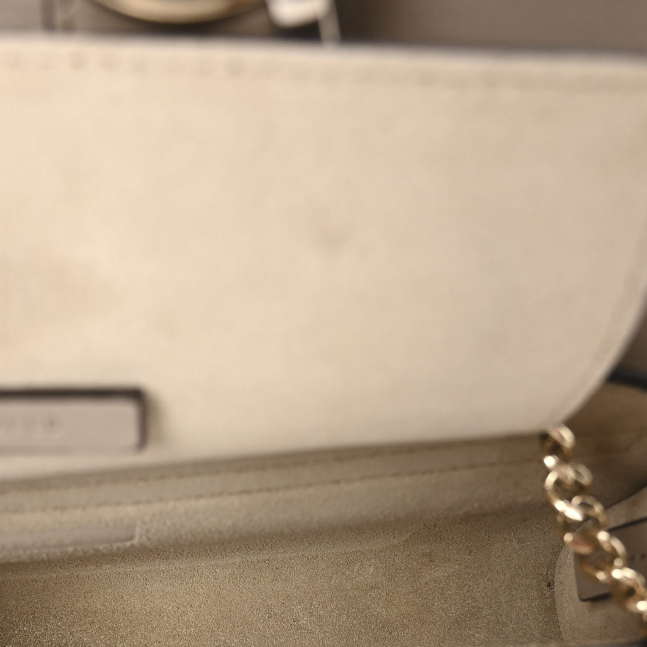 Chloe Suede Calfskin Mini Faye Shoulder Bag Motty Grey Image 5