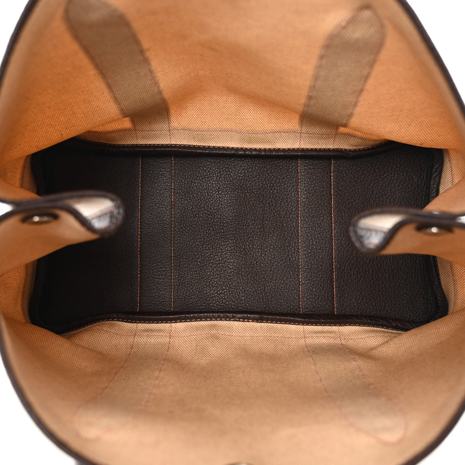 Hermes Buffle Skipper Toile Garden Party 36 MM Tote Marron Fonce Image 5