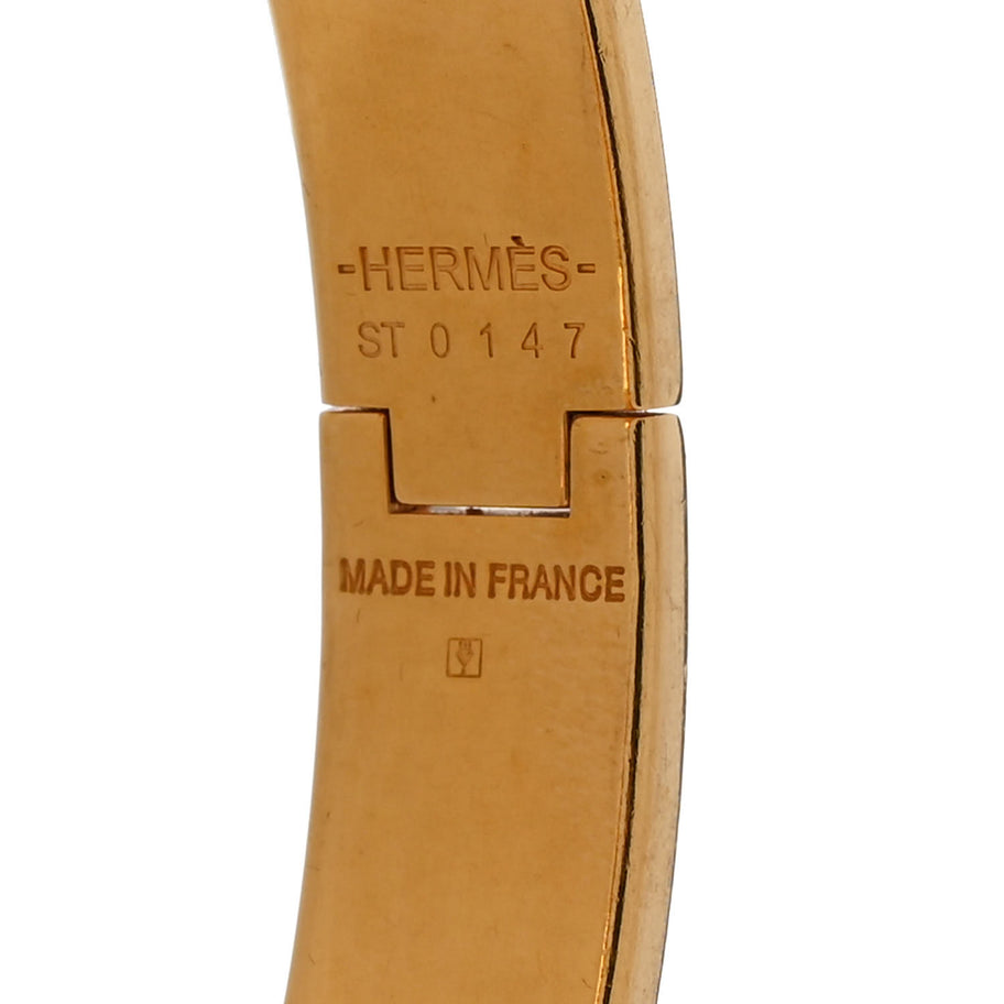 Hermes Enamel Narrow Clic Clac H Bracelet PM White Image 4