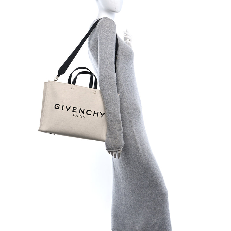  Givenchy Canvas Medium G-Tote Beige Black