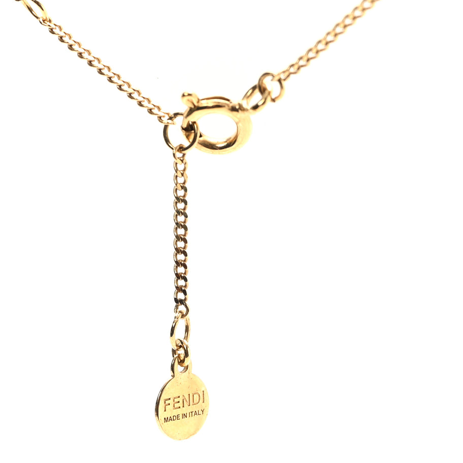 Fendi Metal Karligraphy Necklace Gold Image 4