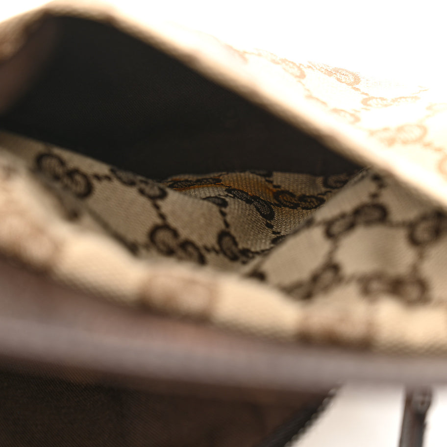 Gucci GG Monogram Double Pocket Belt Bag Dark Brown Image 5