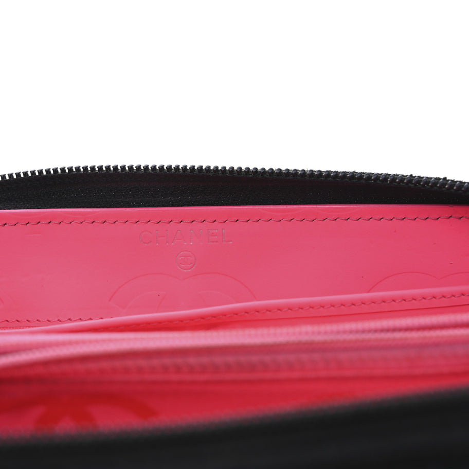 Chanel Calfskin Quilted Cambon Large Gusset Zip Around Wallet Black Image 6