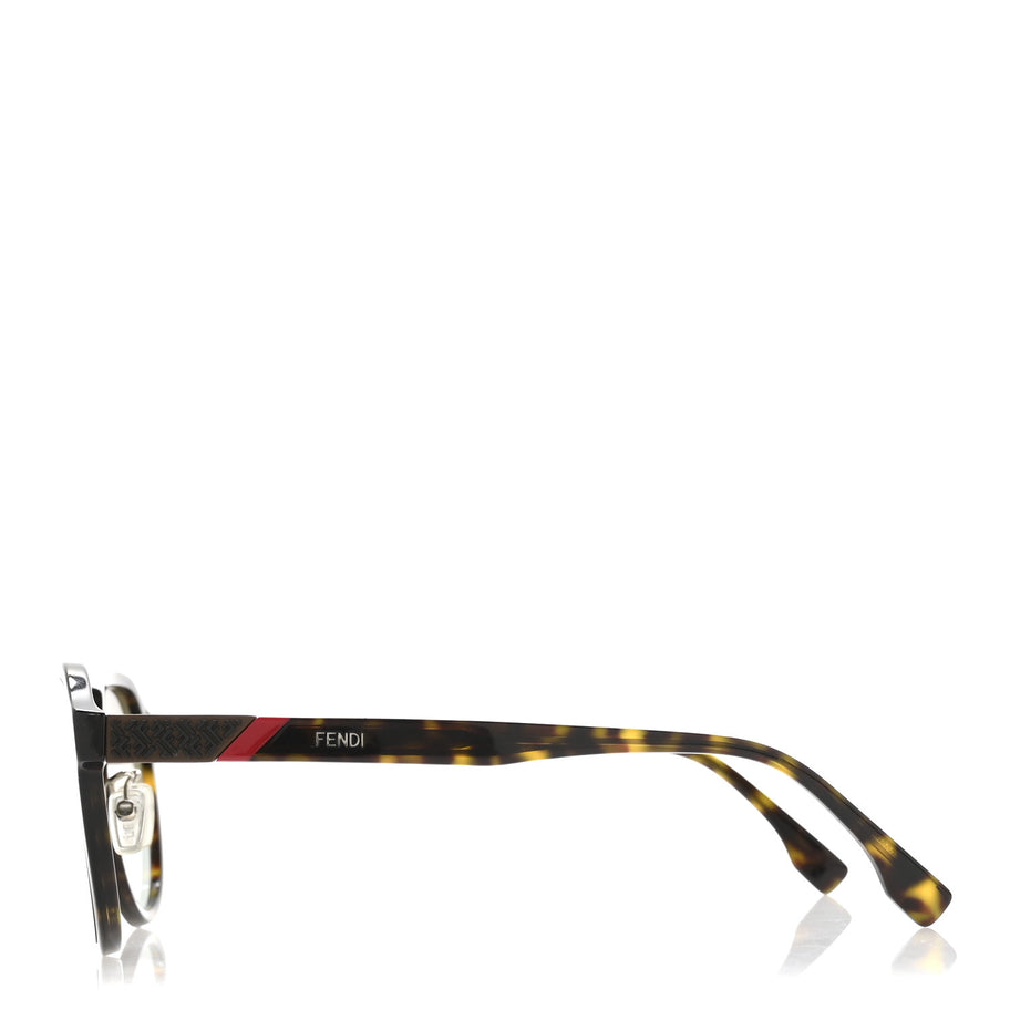 Fendi Acetate Aviator Diagonal Sunglasses FE40003U Havana Image 3