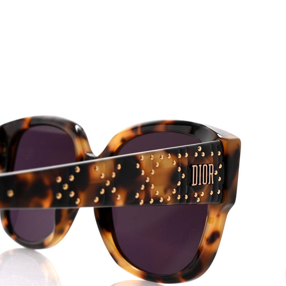 Christian Dior Acetate Cannage Lady Dior Studs Sunglasses Havana Image 7