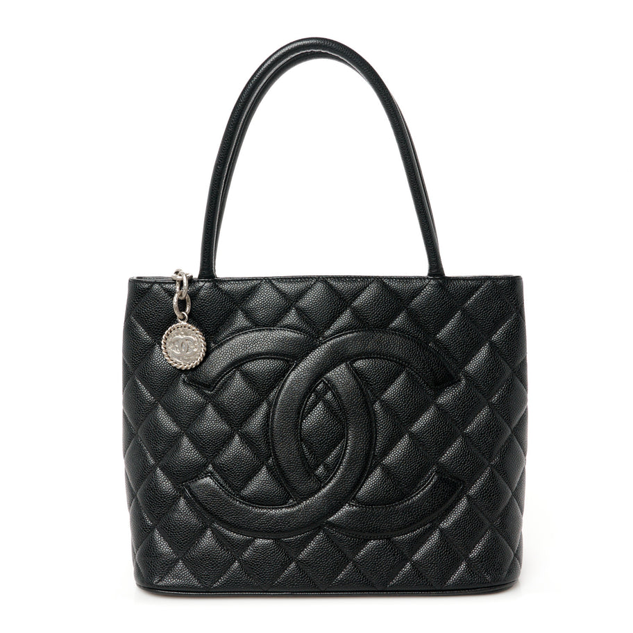 Chanel Caviar Quilted Medallion Tote Black Image 1