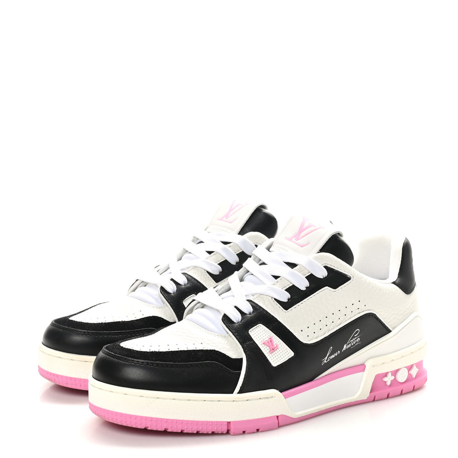 Louis Vuitton Calfskin LV Trainer Maxi Sneakers Black Pink Image 4