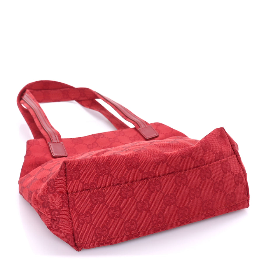 Gucci GG Canvas Tote Bag Red Image 3