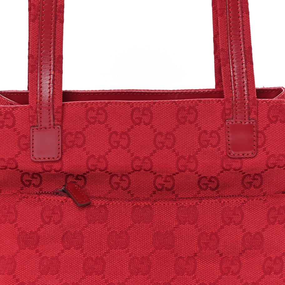 Gucci GG Canvas Tote Bag Red Image 6