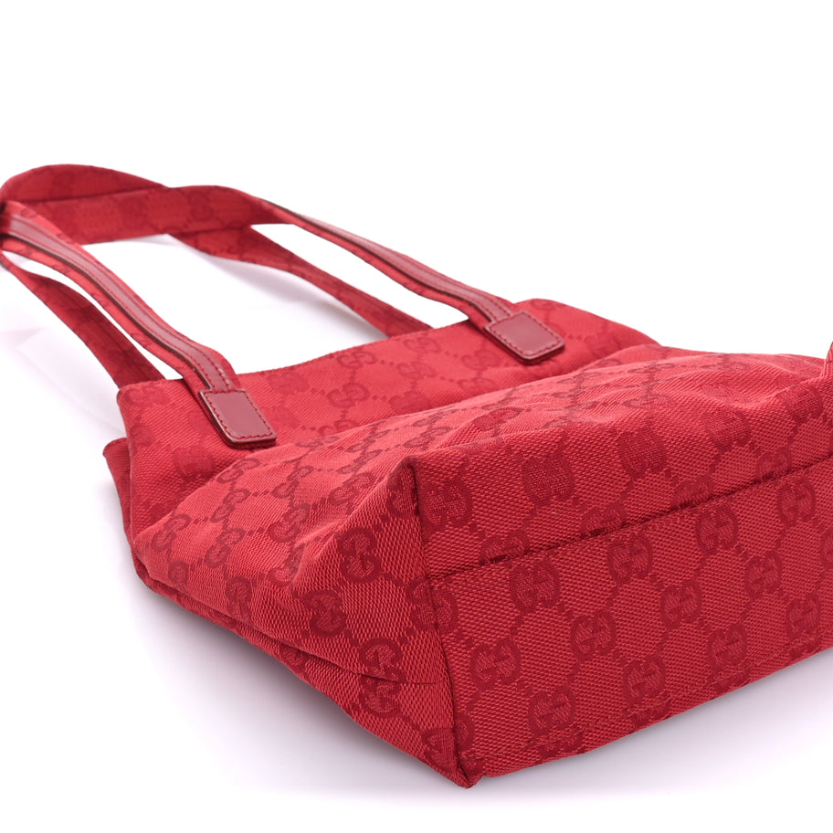 Gucci GG Canvas Tote Bag Red Image 7