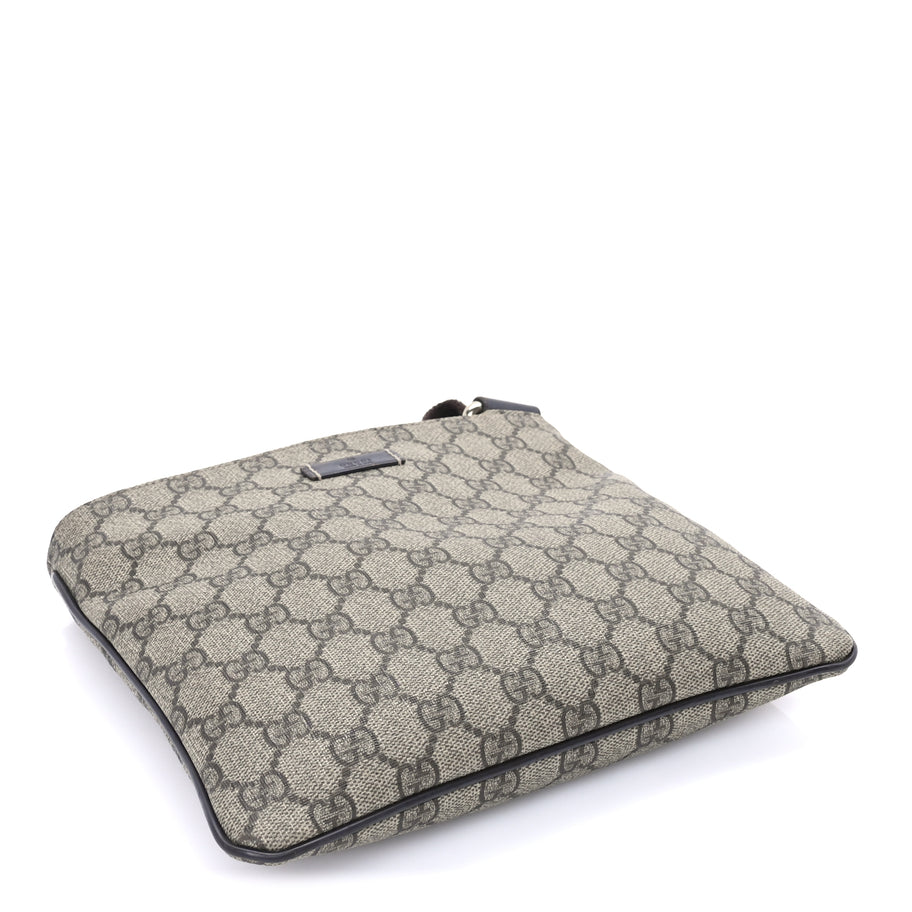 Gucci GG Supreme Monogram Small Flat Messenger Bag  Dark Brown Image 3