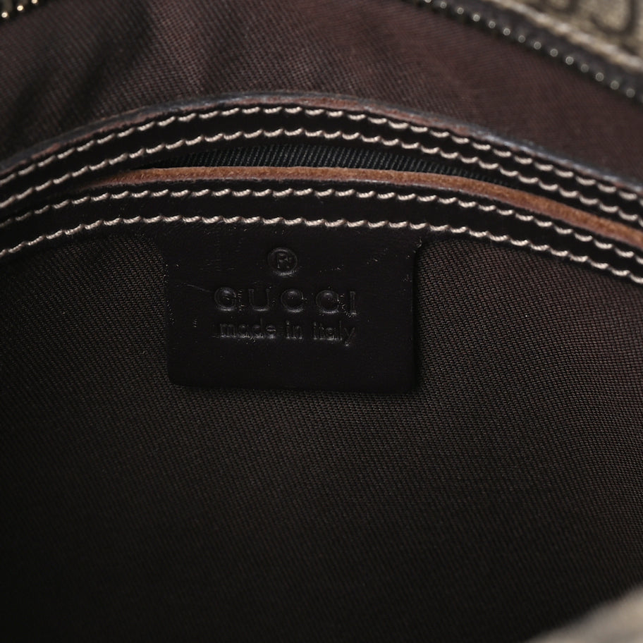 Gucci GG Supreme Monogram Small Flat Messenger Bag  Dark Brown Image 5