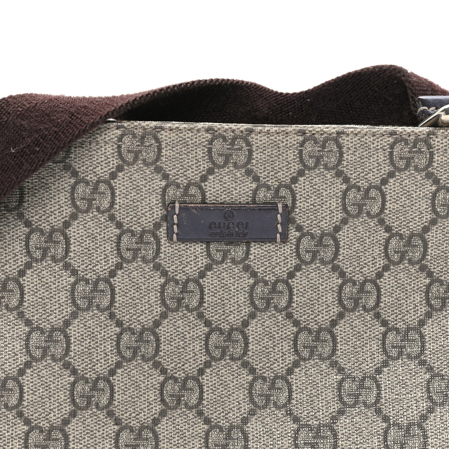 Gucci GG Supreme Monogram Small Flat Messenger Bag  Dark Brown Image 6