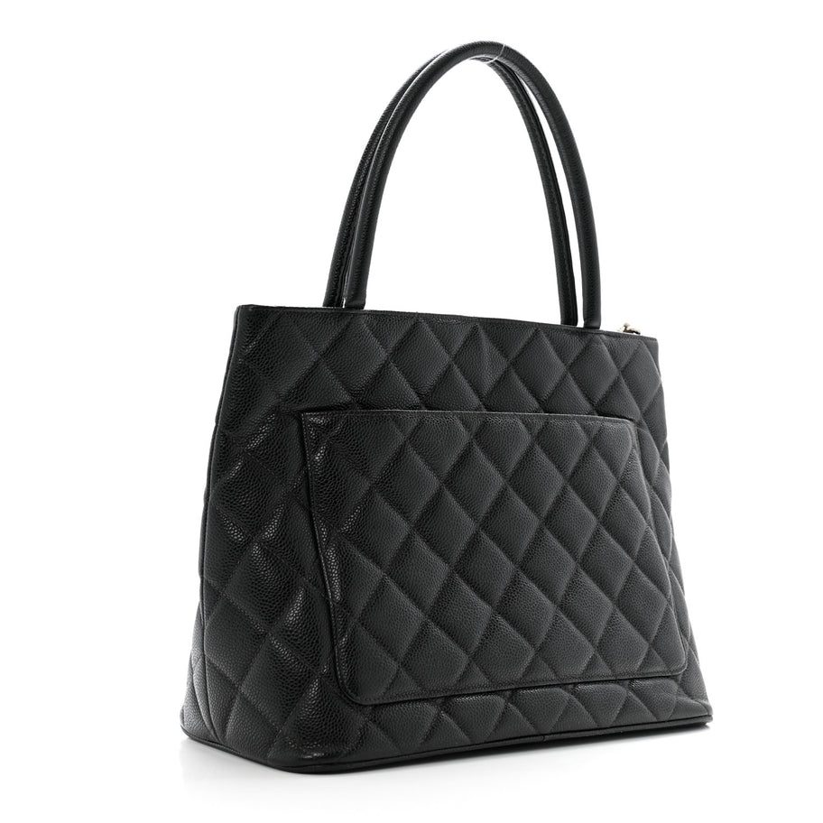 Chanel Caviar Quilted Medallion Tote Black Image 3
