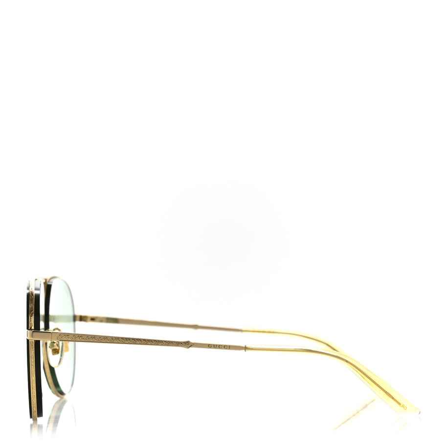 Gucci Metal Aviator Sunglasses GG0356S Gold Image 3