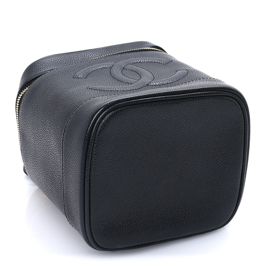 Chanel Caviar Vanity Cosmetic Case  Black Image 3