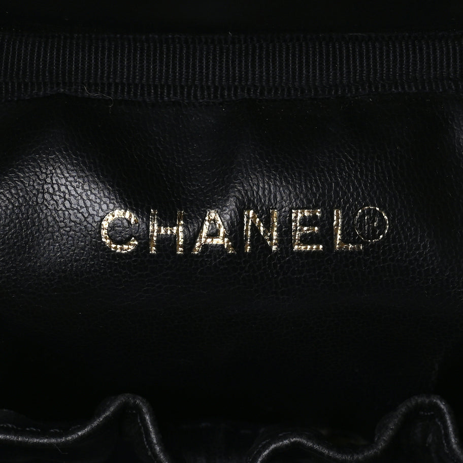 Chanel Caviar Vanity Cosmetic Case  Black Image 4