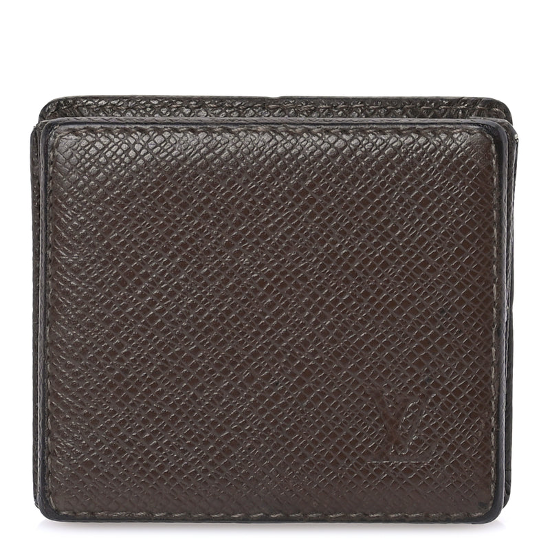  Louis Vuitton Taiga Porte-Monnaie Boite Coin Purse  Grizzli