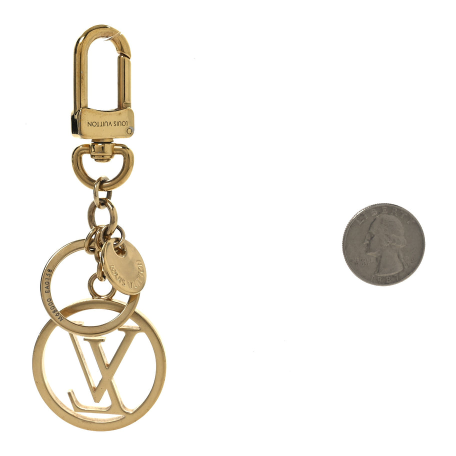 Louis Vuitton LV Circle Bag Charm Key Holder Gold Image 2