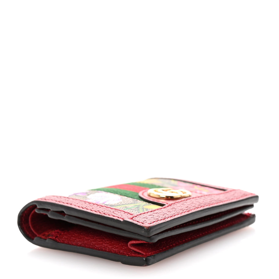 Gucci GG Supreme Monogram Flora Web Ophidia Card Case Red Image 4