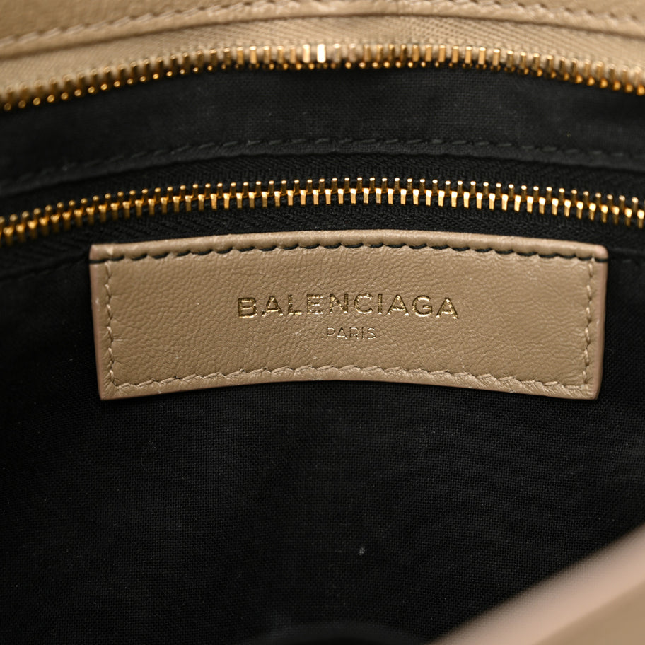 Balenciaga Chevre Gold Metallic Edge Hardware City Beige Latte Image 6