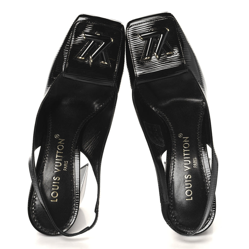  Louis Vuitton Electric Epi Shake Slingback Pumps Black