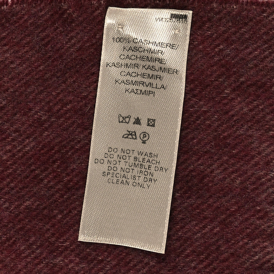 Burberry Cashmere Mega Check Fringe Scarf Red Image 4