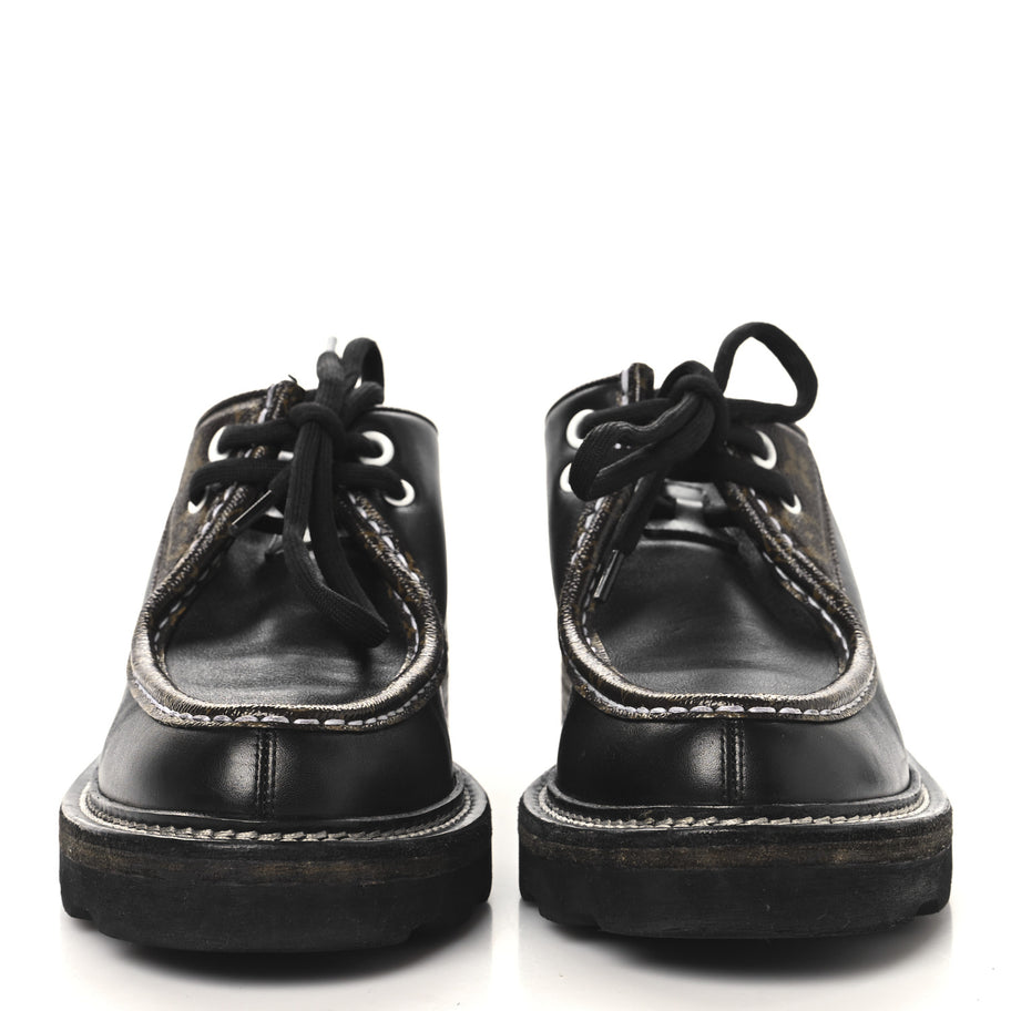 Louis Vuitton Monogram Calfskin Beaubourg Platform Derby Shoes Brown Image 3