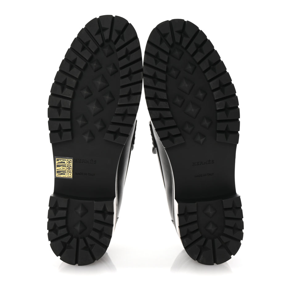 Hermes Calfskin Ivy Loafer 38 Black Image 6