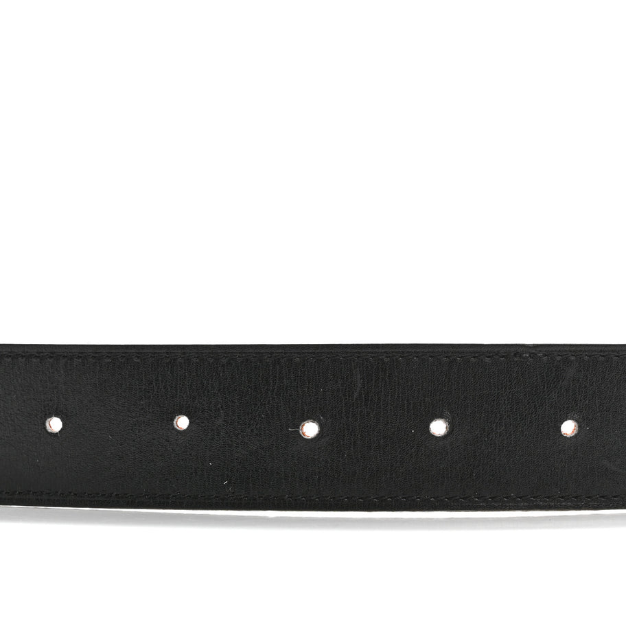 Hermes Box Togo 32mm H Belt 80 32 Black Orange Image 3