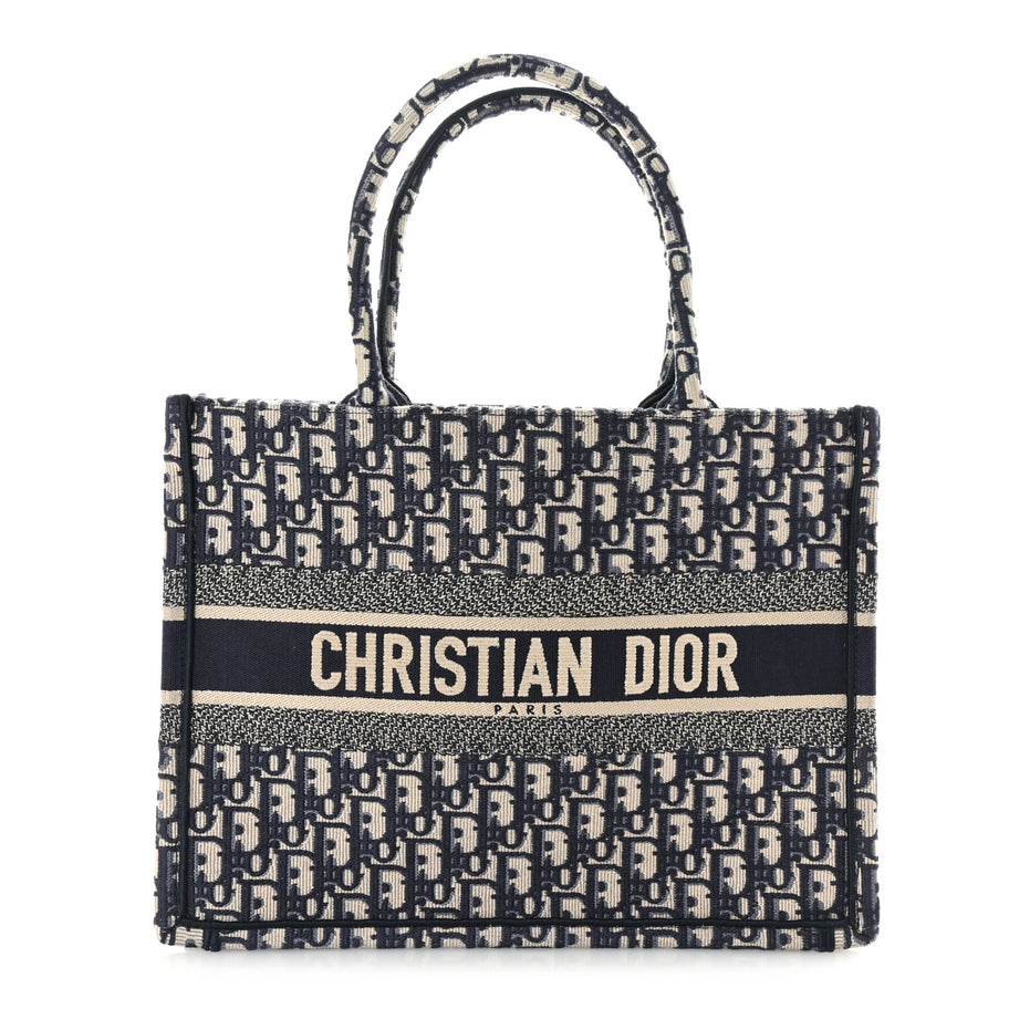 Christian Dior Oblique Medium Book Tote Blue Multicolor Image 1