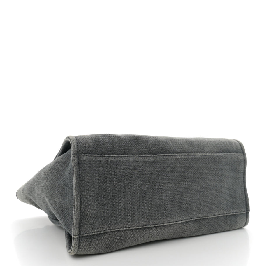 Chanel Canvas Large Deauville Tote Grey Image 4