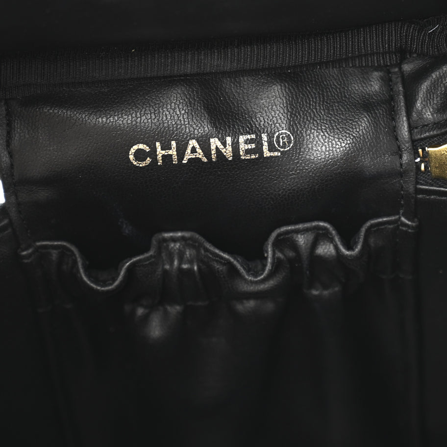 Chanel Caviar Vanity Cosmetic Case Black Image 6