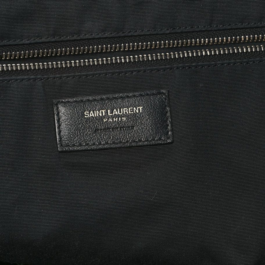 Saint Laurent Lambskin Quilted Maxi Icare Shopping Tote Black Image 7