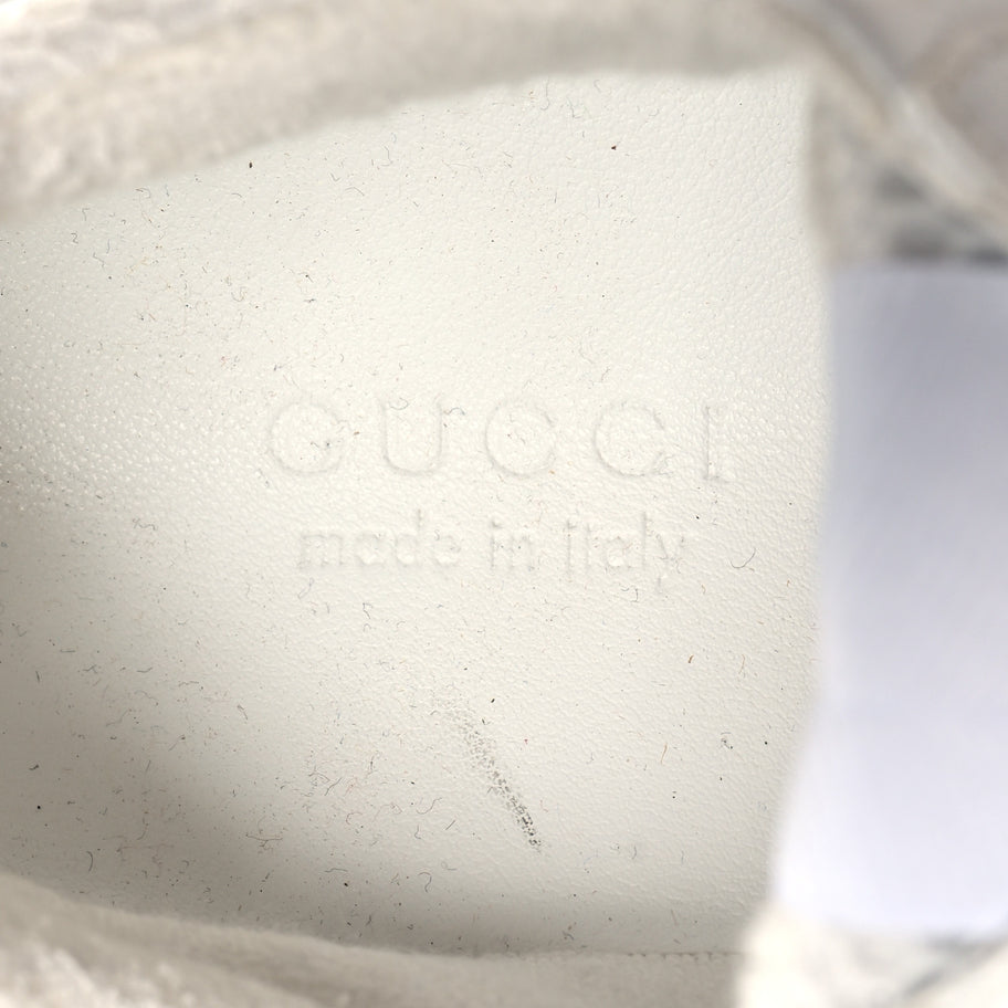 Gucci Lavaredo Eco Fabric Mesh Web Womens Rhyton Reflective Sneakers 35.5 Great White Green Red Silver Image 7