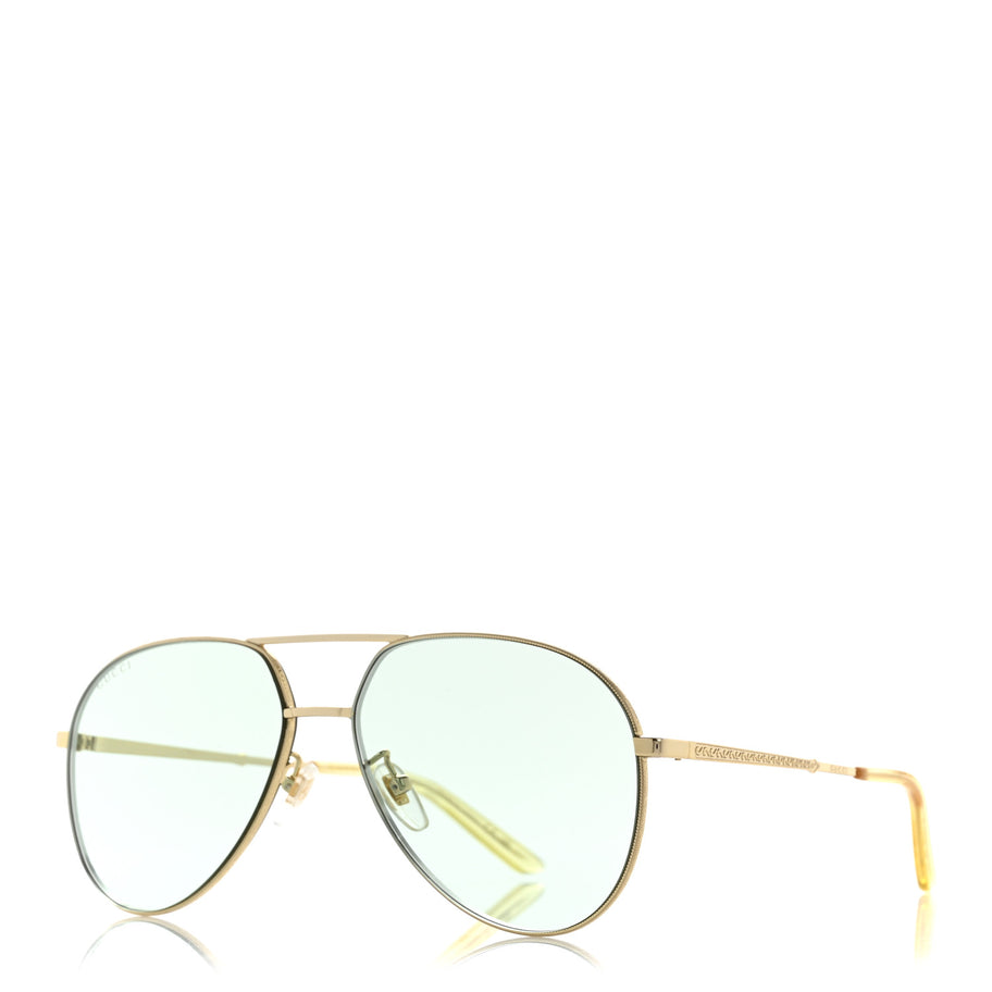 Gucci Metal Aviator Sunglasses GG0356S Gold Image 1
