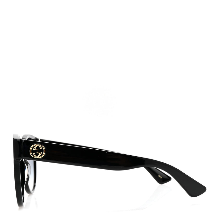 Gucci Acetate Round Sunglasses GG0035SN Black Image 3