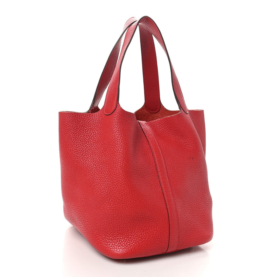 Hermes Taurillon Clemence Picotin Lock 22 MM Rouge Vif Image 3