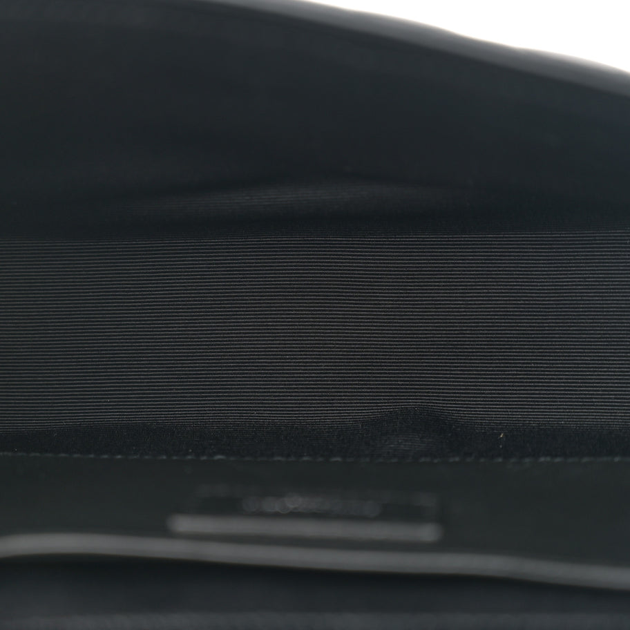 Saint Laurent Grain De Poudre Textured Mixed Matelasse Triquilt Medium Monogram Satchel Black Image 5