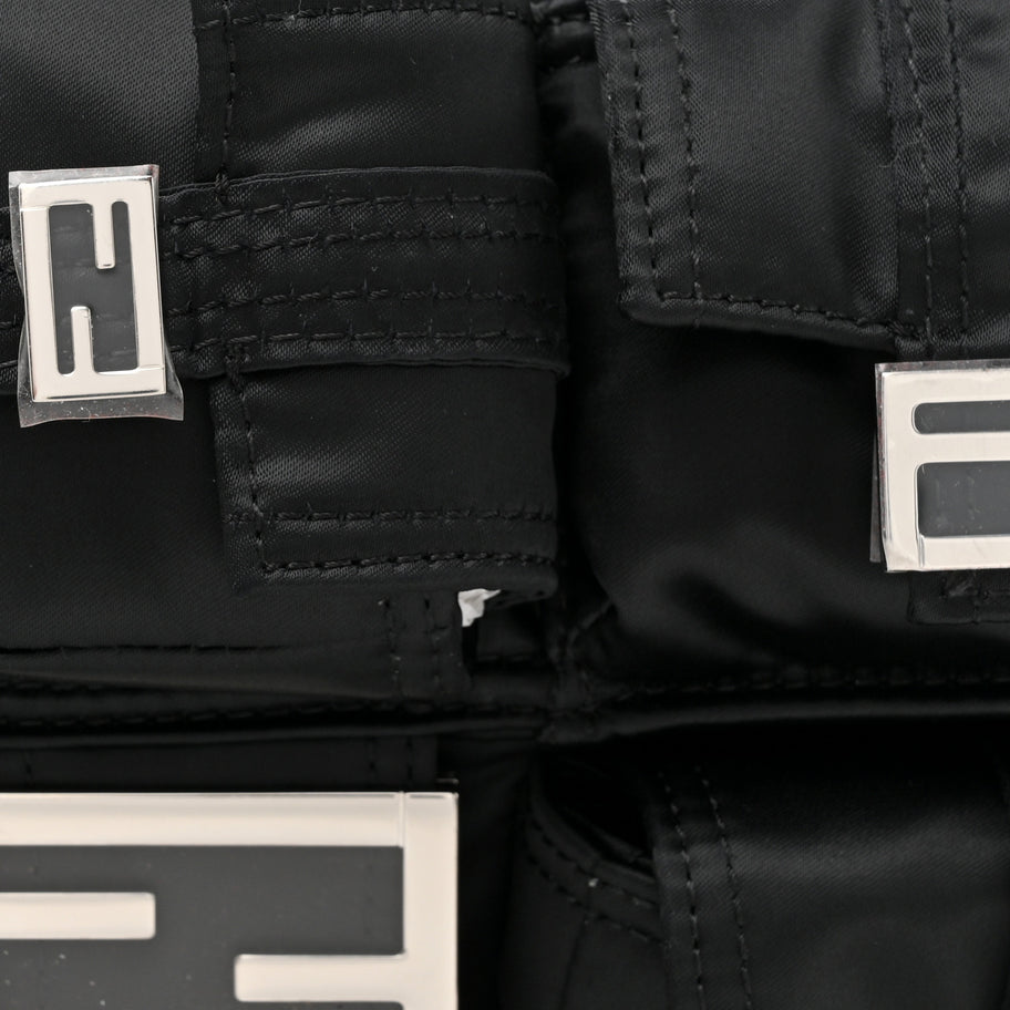 Fendi Econyl Cuoio Romano Multipocket Baguette Black Image 7