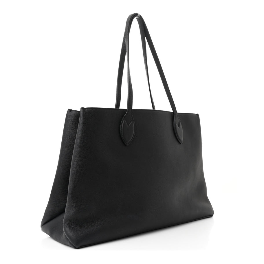 Louis Vuitton Grained Calfskin Lockme Shopper Black Image 3