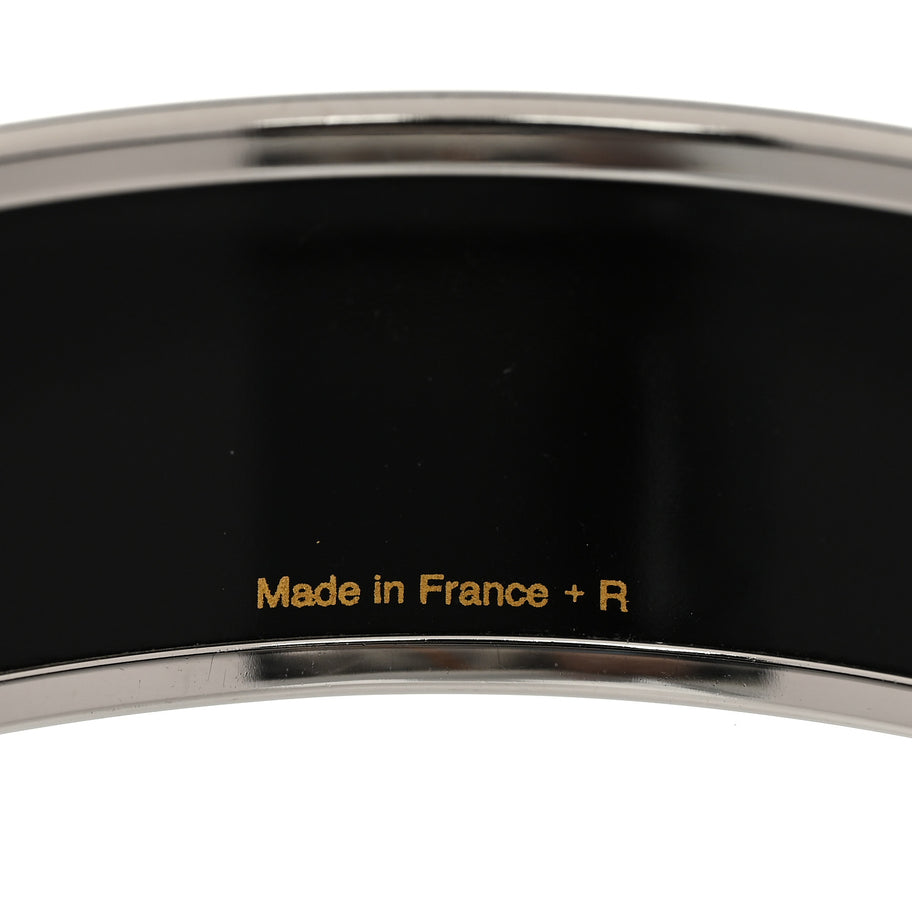 Hermes Enamel Printed Wide Balcons du Guadalquivir Bracelet 70 Silver Image 5