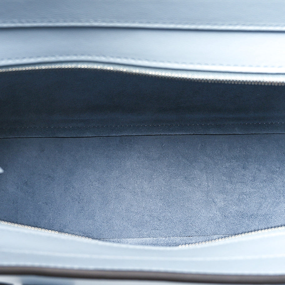 Mulberry Micro Classic Grain Mini Zipped Bayswater Poplin Blue Image 5