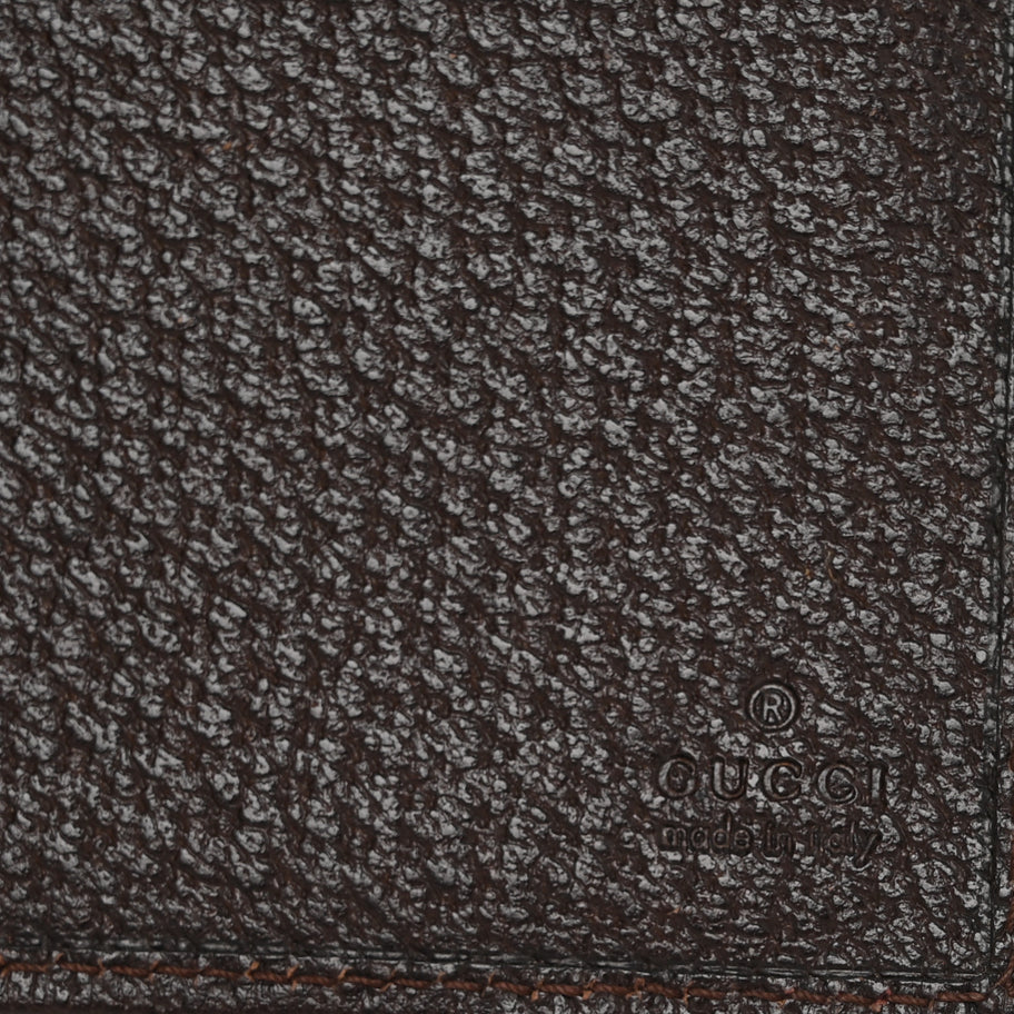 Gucci Monogram Metal Bar Chain Wallet Dark Brown Image 6