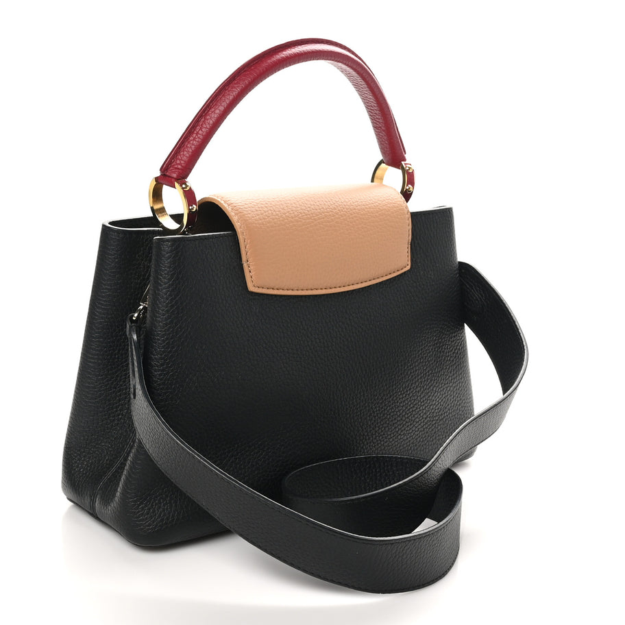 Louis Vuitton Taurillon Capucines MM Arizona Black Arizona Beige Ruby Red Image 3