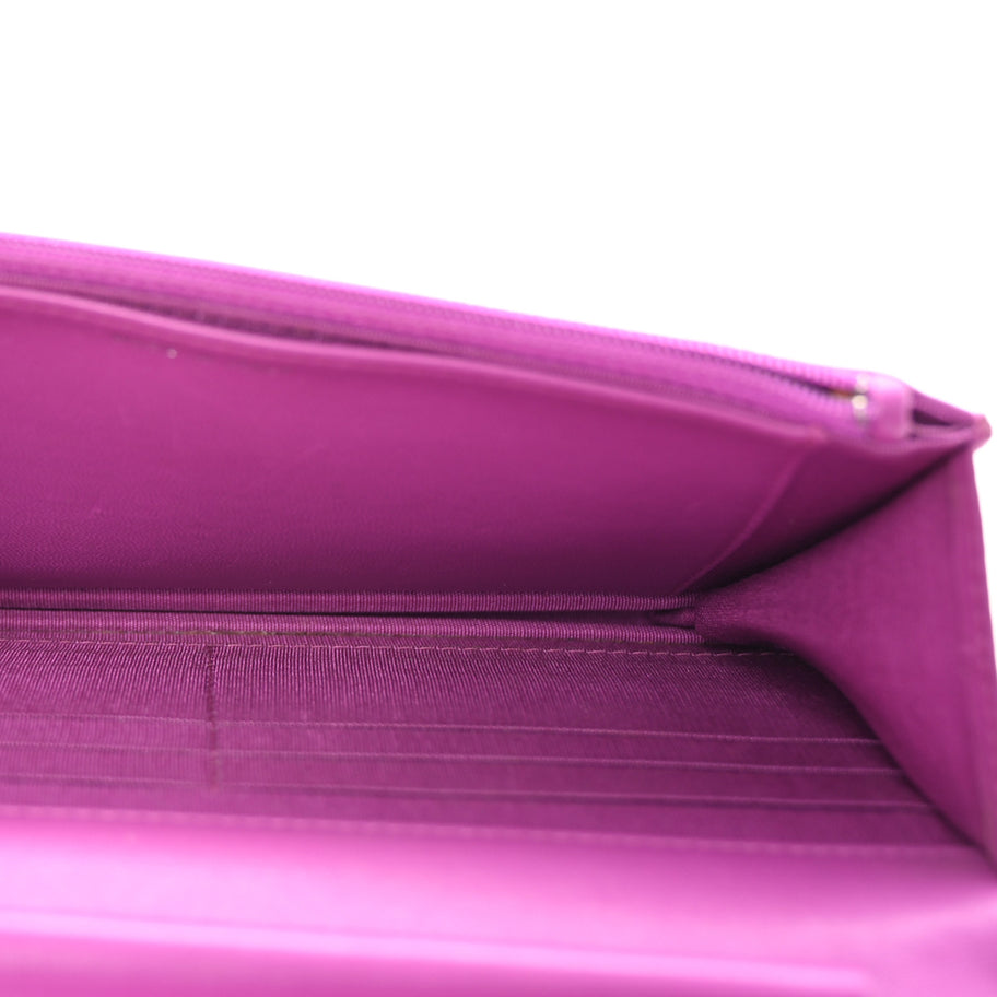 Chanel Lambskin Quilted Boy Wallet On Chain WOC Purple Image 5